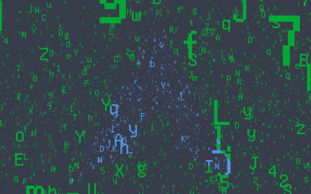 Blue green background letters numbers free wallpaper - medium preview image