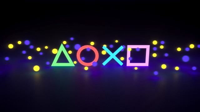 Neon xoxo black background lights free wallpaper - medium preview image