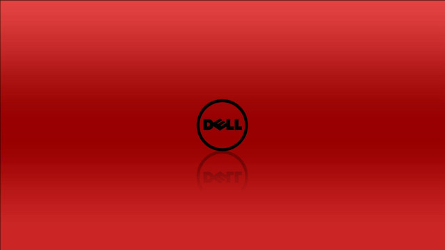 Red background black dell logo free wallpaper - medium preview image