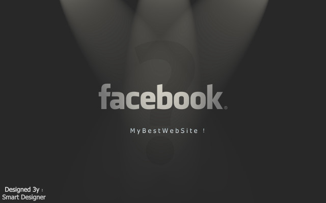 Dark spotlight facebook white letters free wallpaper - medium preview image