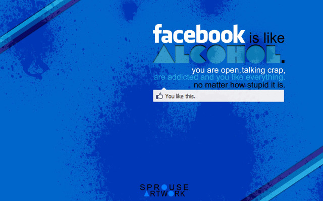 Facebook blue background text box free wallpaper - medium preview image