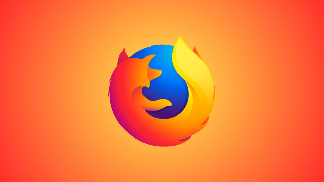 Firefox logo red background blue free wallpaper - medium preview image