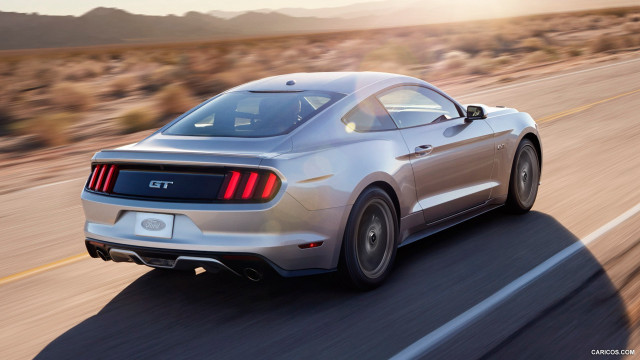 Silver mustang desert road mountains #3 free wallpaper - medium preview image