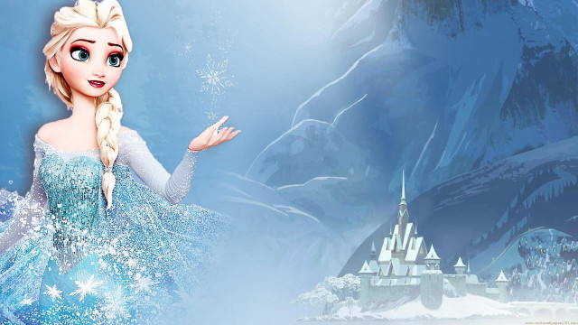Frozen princess castle snowflakes background #2 free wallpaper - medium preview image