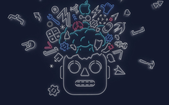 Neon man head symbols graphics free wallpaper - medium preview image