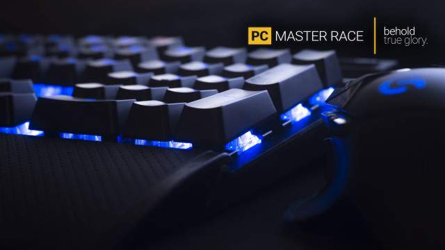 Close up computer keyboard blue #2 free wallpaper - medium preview image