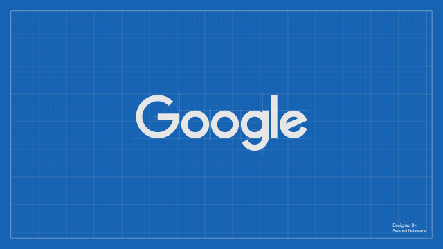 Blueprint google logo blue background free wallpaper - medium preview image