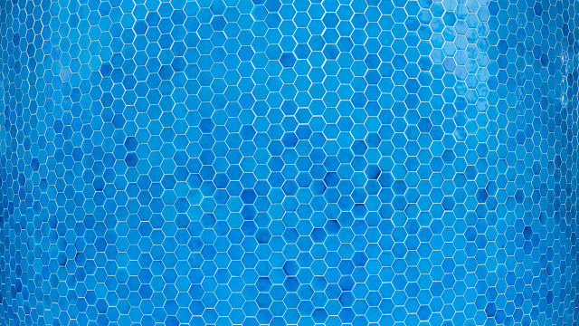 Blue tiled wall blue umbrella free wallpaper - medium preview image
