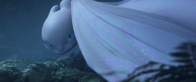 White dragon blue eyes night free wallpaper - medium preview image