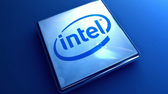 Intel logo blue background reflection #3 free wallpaper - medium preview image
