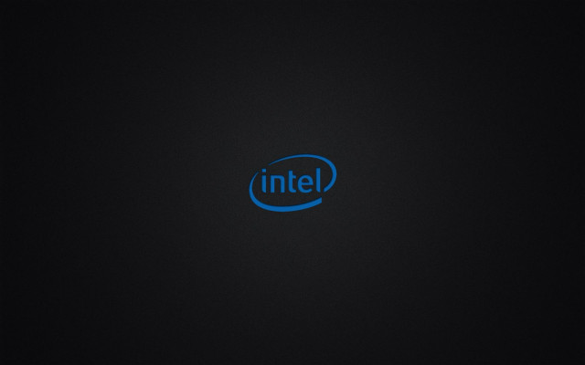 Black background blue intel logo free wallpaper - medium preview image
