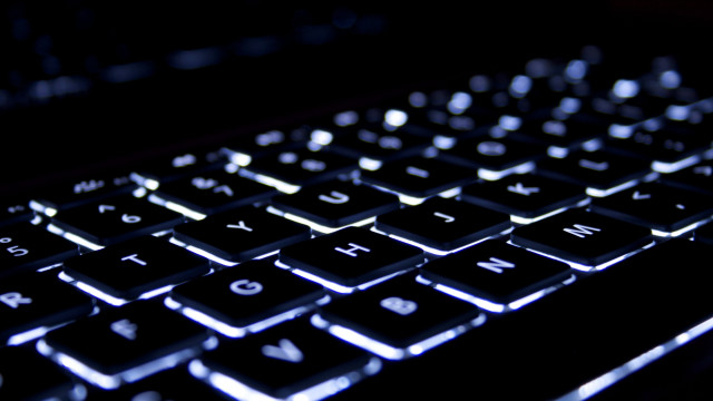 Keyboard closeup black background white #4 free wallpaper - medium preview image