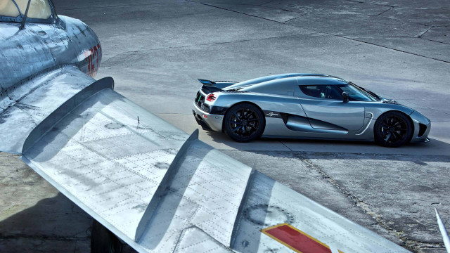 Silver sportscar fighterjet runway plane free wallpaper - medium preview image