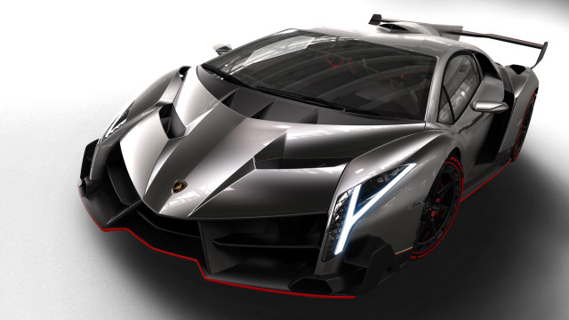 Silver sports car red stripe free wallpaper - medium preview image