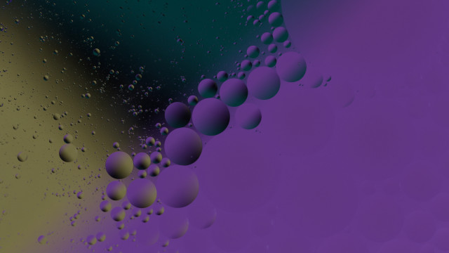 Purple yellow bubbles water black free wallpaper - medium preview image