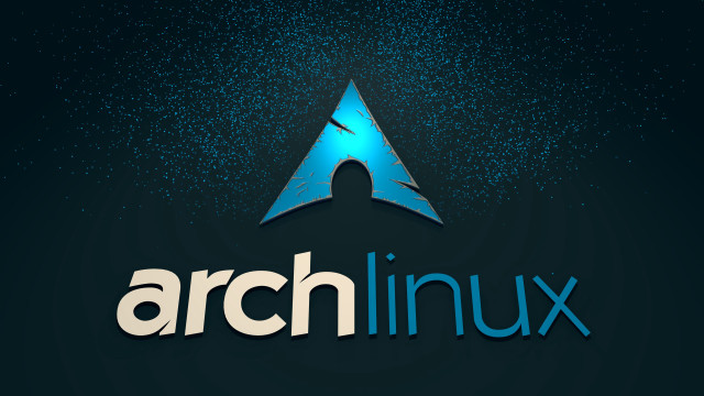 Arch linux blue triangle logo free wallpaper - medium preview image