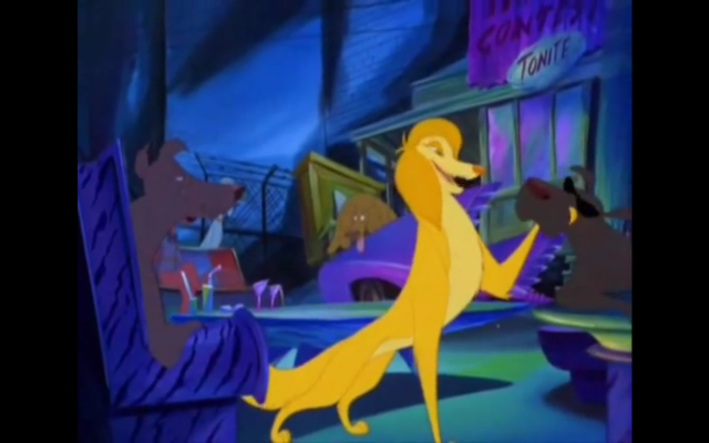 Cartoon dog running street background free wallpaper - medium preview image