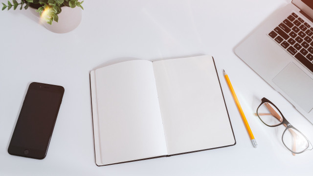 Notebook image photography desk open free wallpaper - medium preview image