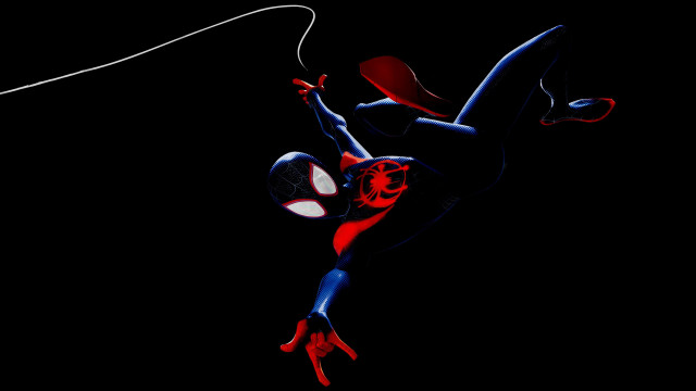 Spiderman jumping red blue suit free wallpaper - medium preview image