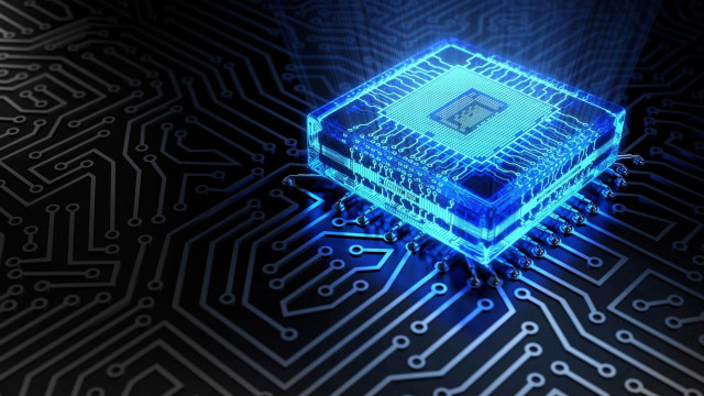 Blue light chip black lines free wallpaper - medium preview image