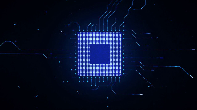 Blue circuitboard night sky starry free wallpaper - medium preview image