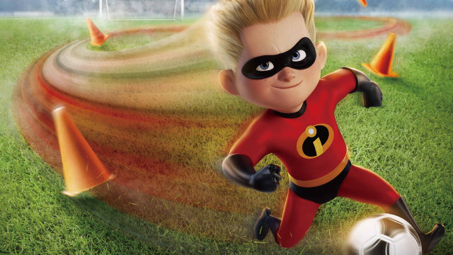 Cartoon character running soccer ball free wallpaper - medium preview image