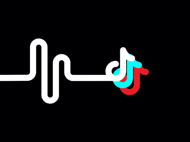 Black white red blue typographic free wallpaper - medium preview image
