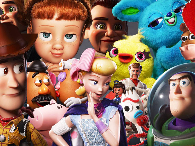 Animated characters collage poses expressions free wallpaper - medium preview image