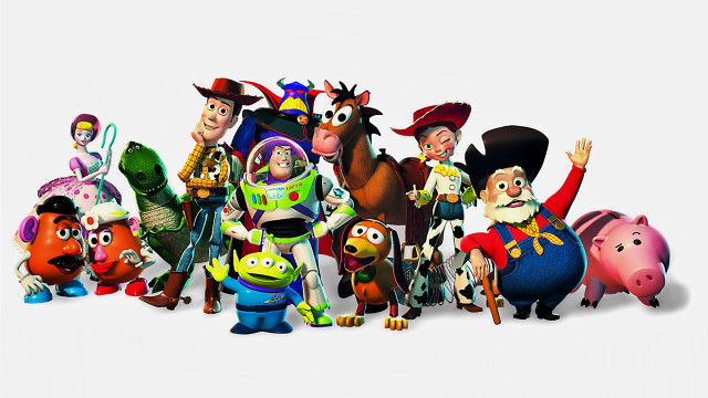 Toy story characters group white free wallpaper - medium preview image