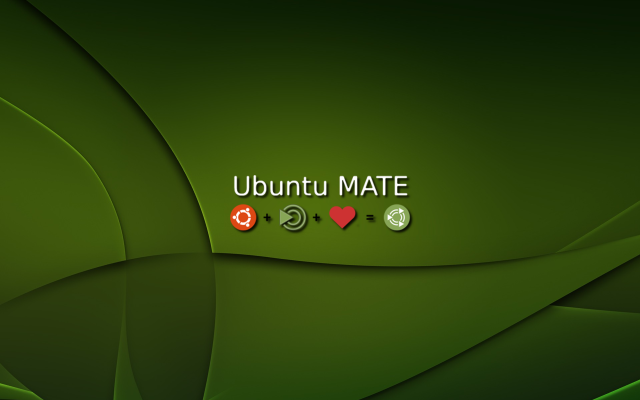 Green heart wave ubuntu mate free wallpaper - medium preview image