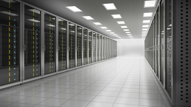 Long hallway servers recessed lights #2 free wallpaper - medium preview image