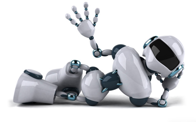 Robot falling arms outstretched legs free wallpaper - medium preview image