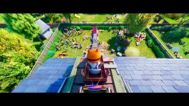 Large orange object roof green free wallpaper - medium preview image