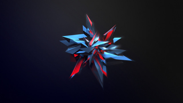 Blue red abstract object black free wallpaper - medium preview image