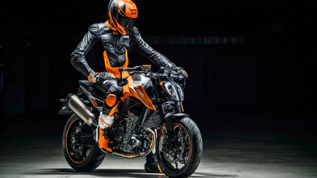 Man leather outfit motorcycle dark free wallpaper - medium preview image