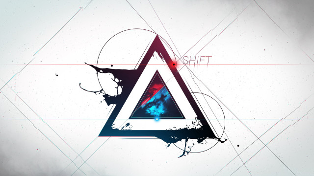 Triangle red light blue triangle free wallpaper - medium preview image