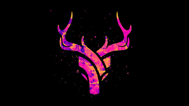 Deer head colorful antlers horns free wallpaper - medium preview image