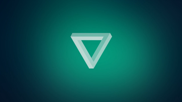 Triangle green background white triangle free wallpaper - medium preview image