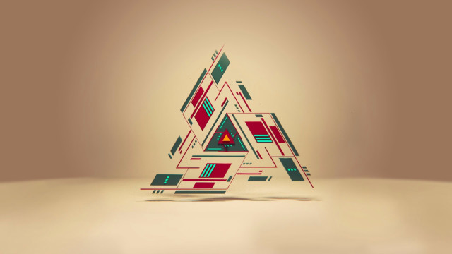 Triangle geometric pattern shadow abstract free wallpaper - medium preview image