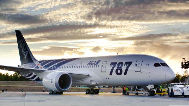 Large jetliner airport tarmac cloudy #2 free wallpaper - medium preview image