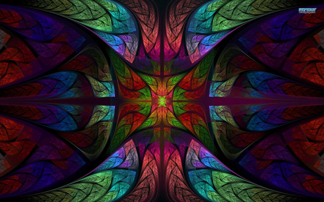 Colorful abstract design star center free wallpaper - medium preview image