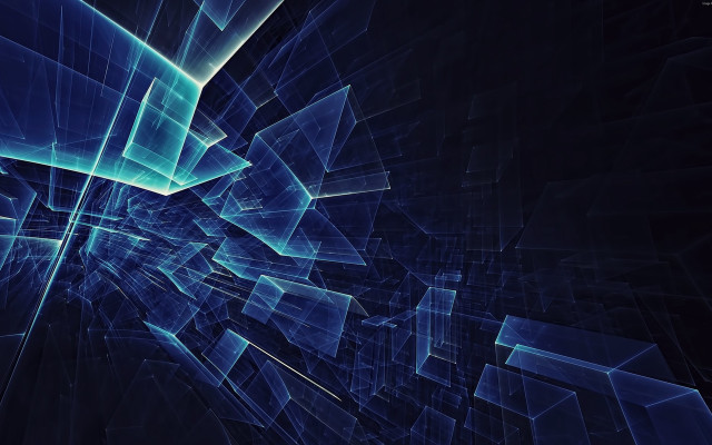 Blue abstract lines shapes black free wallpaper - medium preview image