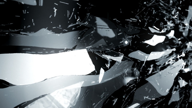 Broken glass window black white #3 free wallpaper - medium preview image