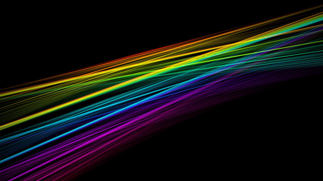 Black background rainbow line white #2 free wallpaper - medium preview image