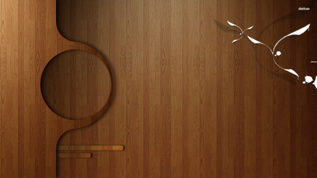 Wooden wall clock bird side free wallpaper - medium preview image