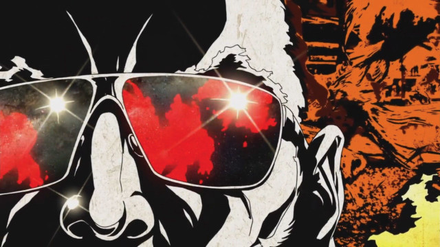 Man sunglasses red background black free wallpaper - medium preview image