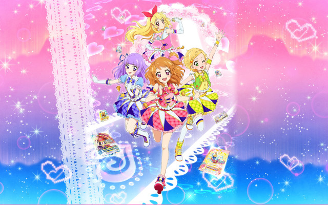 Girls pink background stars clouds free wallpaper - medium preview image