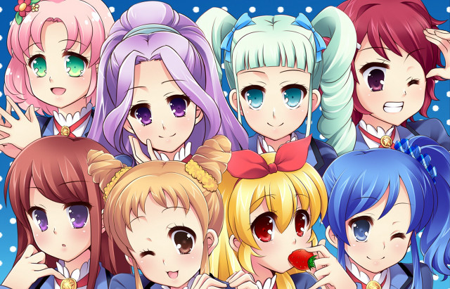 Anime girls colored hair blue #2 free wallpaper - medium preview image
