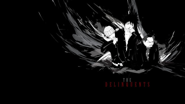 Black white photo three people free wallpaper - medium preview image