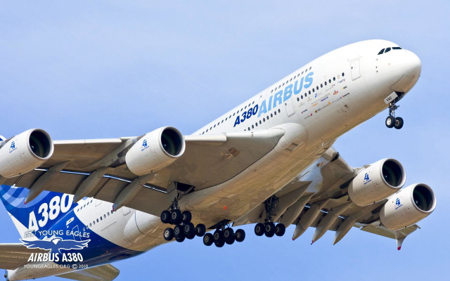 Large passenger jet blue sky #4 free wallpaper - medium preview image